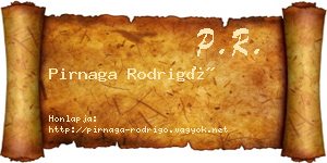 Pirnaga Rodrigó névjegykártya